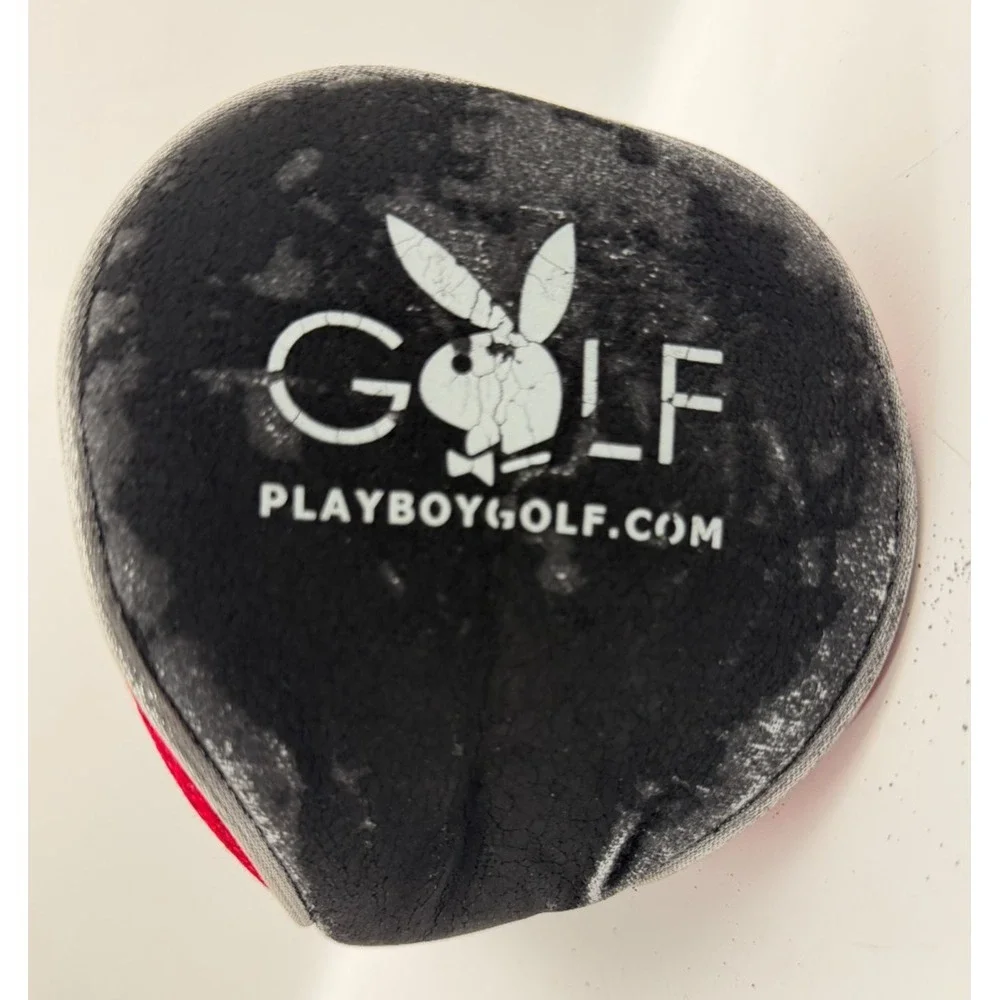 Playboy Golf Club Headcover Black Red Mesh Bunny Logo Fairway Wood Peeling
